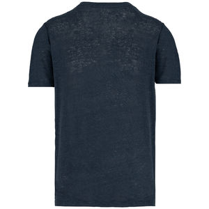 T-shirt lin col rond H | T-shirt publicitaire Navy Blue 7