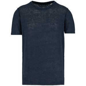 T-shirt lin col rond H | T-shirt publicitaire Navy Blue 9
