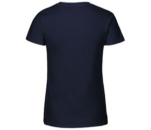 T-shirt col v coton bio F | T-shirt publicitaire Navy 1