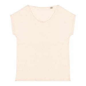 T-shirt lin col V F | T-shirt publicitaire Ivory 10