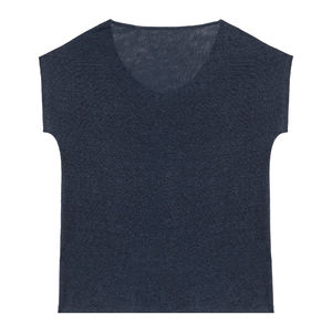 T-shirt lin col V F | T-shirt publicitaire Navy Blue 8