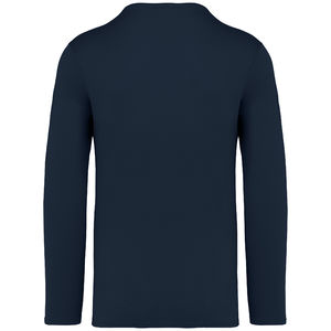 T-shirt manches longues coton bio | T-shirt publicitaire Washed navy blue 3