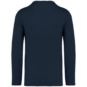 T-shirt manches longues coton bio | T-shirt publicitaire Washed navy blue 3