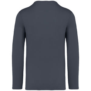 T-shirt manches longues coton bio | T-shirt publicitaire Washed Slate 3