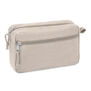 Trousse chanvre | Trousse de toilette personnalisée Beige