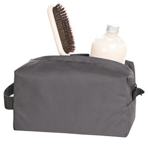 Trousse toilette recyclée | Trousse de toilette personnalisée Anthracite 1