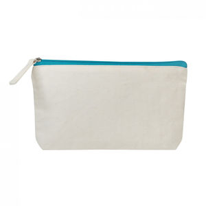 Trousse en coton bio | Trousse de voyage publicitaire Bleu